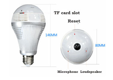 Caméra de sécurité infrarouge de Wifi d'ampoule d'espion avec la nuit IR de jour de COUPE polychrome