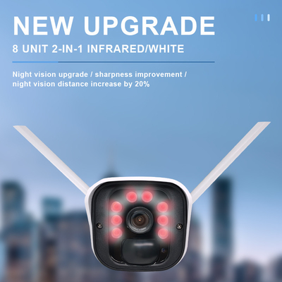 Caméra à piles de la vision nocturne IP66 PTZ de couleur de projecteur de WiFi de la maison 1080p de radio extérieure solaire de caméra de sécurité